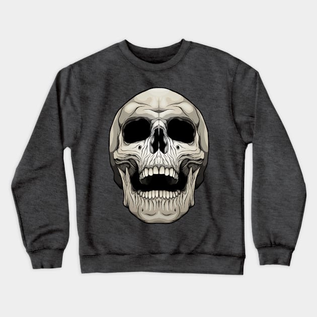 Skull Crewneck Sweatshirt by forcefedartanddesign